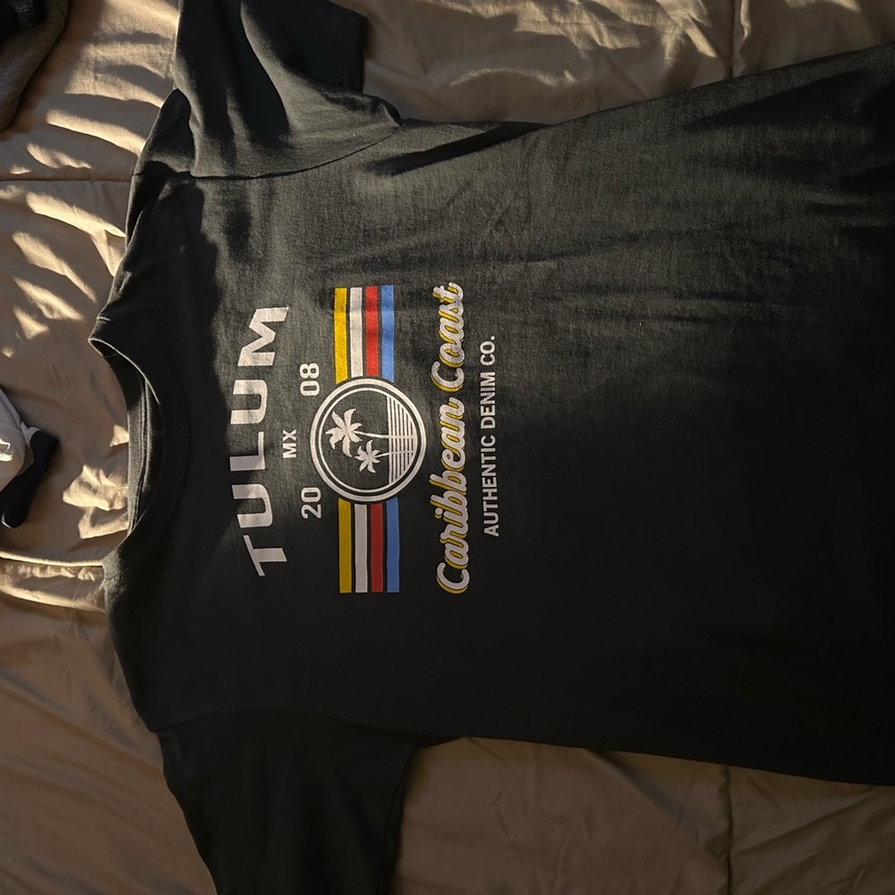 Black Tulum Graphic T-Shirt